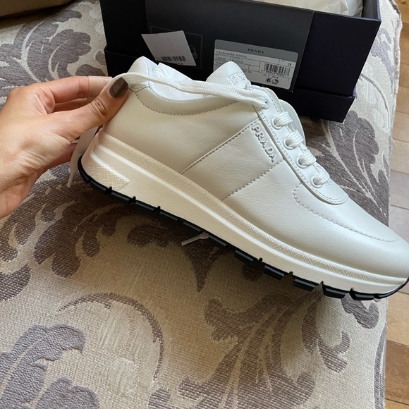 Prada white sneakers size 8 size 38 - Picture 3 of 5